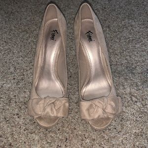 Tan suede high heels size 10